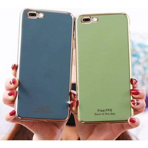 Luxury Silicone Plating Case For iPhone SE 2020 Lens Protection Bling Gold Soft Slim BacK Cover For iPhone 7 8 6 6S Plus Fundas