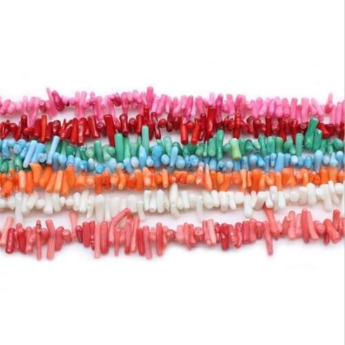 Pink Red Coral Irregular Gravel Beads Natural Coral 1strand Freeform Chips Stone Jewelry Bracelet Making DIY Accessories Gifts