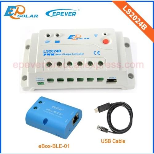 New generation PWM controller with USB cable solar panel controller LS2024B with BLE BOX communication function 20A