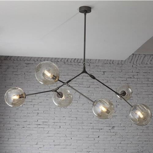 Modern Lighting Glass Globe Bubble Project Light,Staircase, Restaurant,Villa,Living room,hotel Hall dimmer bulbs Chandelier Lamp