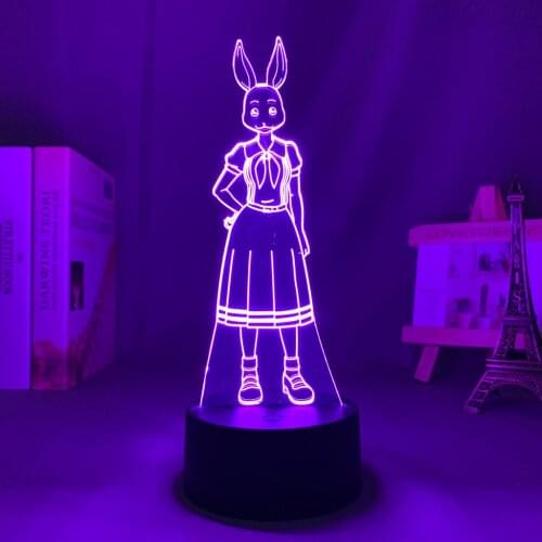 Anime Led Night Light Beastars Haru Figure for Bedroom Decor Light Battery Powered Birthday Gift Manga Lamp Beastars