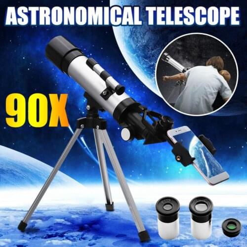 Professional Refracting Astronomical Telescope With Portable Tripod F36050 90X Zoom HD Monocular Telescopio Space Observation