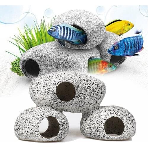 Fish Shrimp Shelter Breeding Tank Cichlid Stones Snapper Dodging House Simulation Cave Fish Tank Pond Landscaping Aquarium Rock