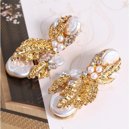 JURAN za Pearl Earring For Women Gold Silver Color Crystal Beaded Drop Earrings Trendy Jewelry Statement Earrings Brincos Gift