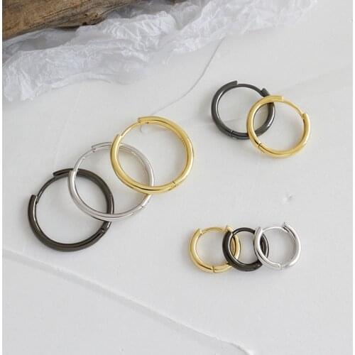 Silvology 925 Sterling Silver Thick Tube Hoop Earrings High Quality Circle Anti-allergy Earrings for Women Party Simple Jewelry