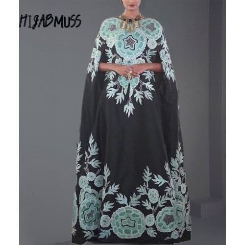 Autumn 2021 New Women Printed Loose Dress Middle East Plus Size Muslim Robe Elegant Casual Womens Dresses Y2k Dresses