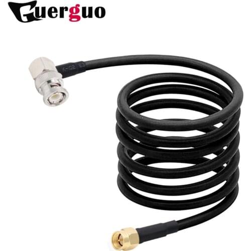 1PC Right Angle BNC Male to SMA Male Right Angle Adapter Cable RG58 Pigtail RF Coaxial Cable 50 Ohm
