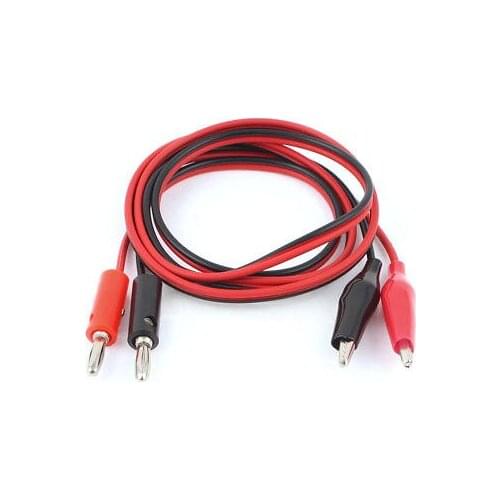 10 Pairs Red Black Alligator Test Lead Clip to Banana Plug Probe Cable 1M 3Feet