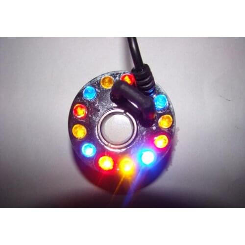 12 LED Mini Humidifier Mist Maker Fogger Water Fountain Pond Atomizer Nebulizer Head Air Humidifier For Home