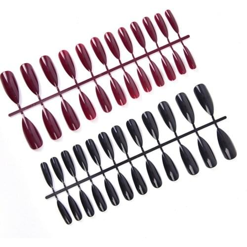 24Pcs/Set Extra Long False Nails Stiletto Tips Sharp End Stilettos Fake Nail UV Gel