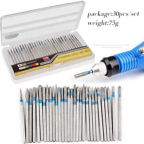 30 Pcs Stainless Steel Nail Drill Alloy Grinding Head Diamond Grinding Dead Skin Nail Removal Tool Set/nail Polishing Head Set