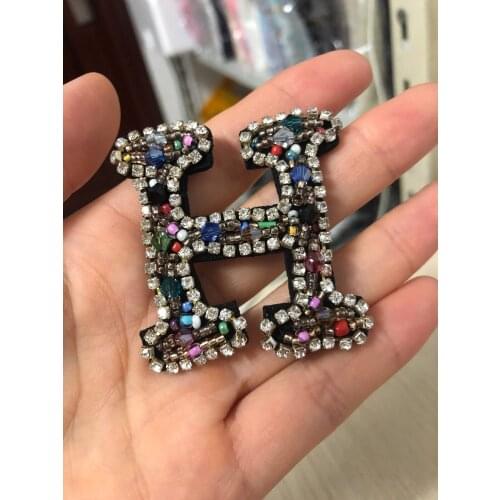 3D English Letters Rhinestone Alphabet LOVE Sew On Patches Shining Crystal Badges For Name DIY Dress Jeans Appliques Decoration