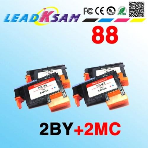 4PCS 88 Printhead Compatible for HP88 HP 88 for HP Officejet Pro K8600 8600 Printer C9381A C9382A