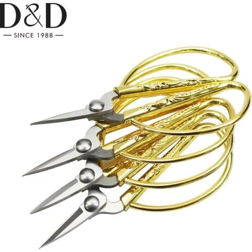 5Pcs Wholesale Vintage Stainless Steel Scissors Tailor Fabric Scissors Professional Embroidery Scissors for Needlework Tools