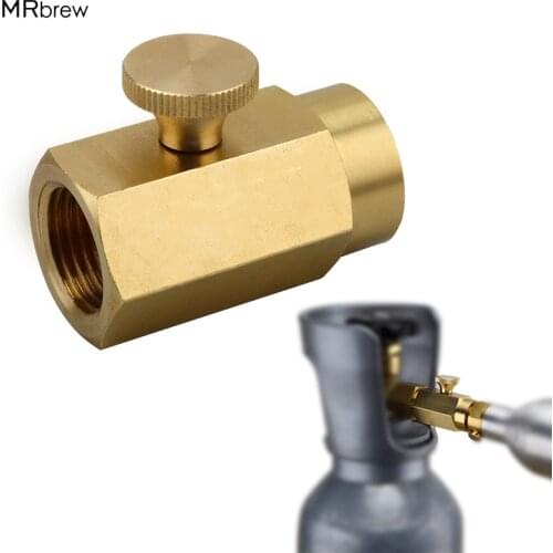 CO2 Refill Soda Bottle Adapter Soda Inflatable Valve Converter For W21.8-14 Interface