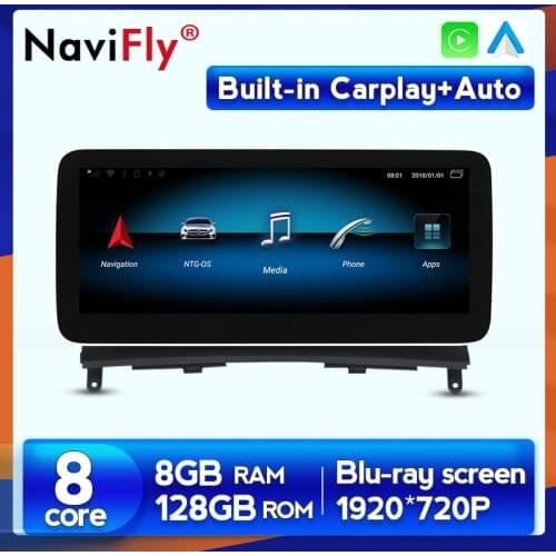 New Arrival 8GB+128GB Carplay Android Car Multimedia Player GPS For Mercedes Benz C Class W204 C180 C200 C220 C300 C350