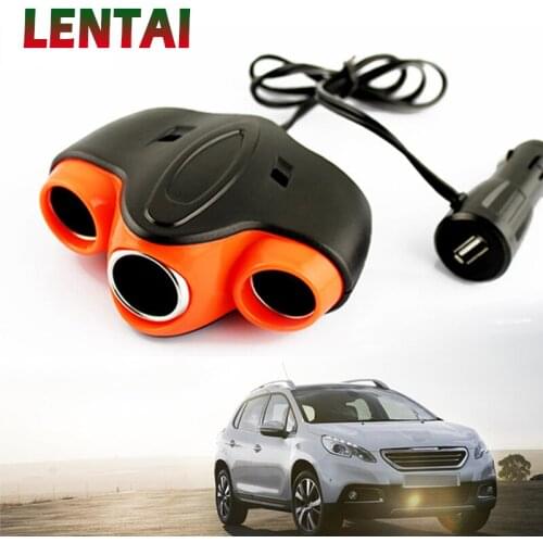 LENTAI 1PC Auto Car cigarette lighter USB Plug For Alfa Romeo Chevrolet Aveo Captiva Ford Focus 3 Fiesta Mondeo Kuga Fusion