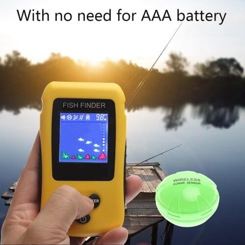 Free Shipping! Brand New KDR Colorful Wireless Fish Finder Sonar Sensor Transducer Depth Echo Sounder Recharged Battery
