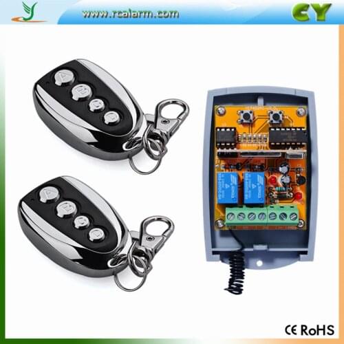 High Security Rolling Code 433 wireless transmitter receiver remote control kit include 1 Receiver & 2 remotes