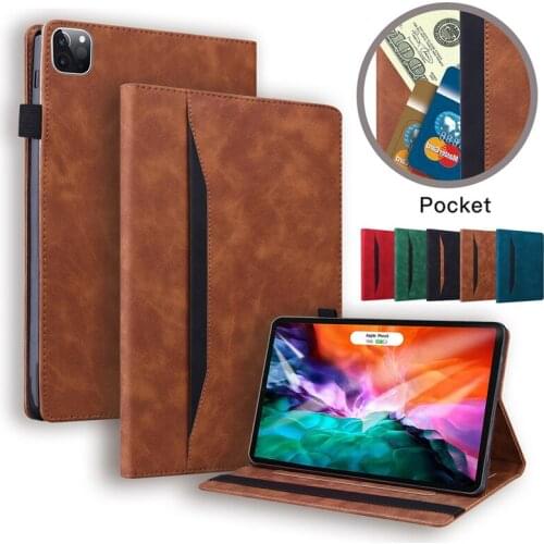 Tablet Cover For iPad Pro 2021 Case 11 12.9 inch Bussiness Wallet Stand Flip Cover Funda For iPad Pro 11 12 9 Case 2021 2020