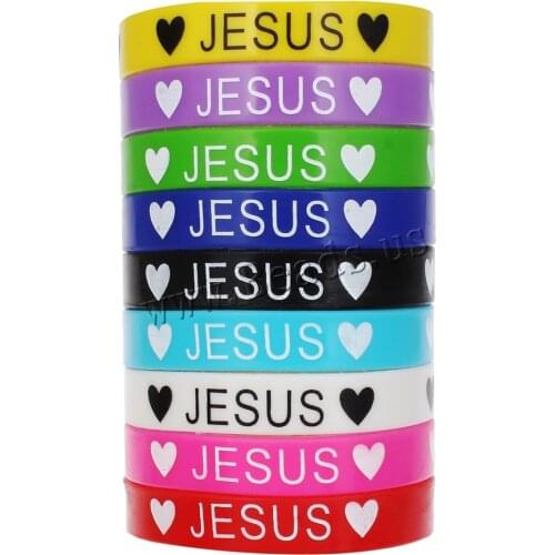 10 Pcs Unisex Turret Games Bracelets Bangles Word Logo Customzied Love Jesus Flexible Friendship Bracelets Wristband Bangles