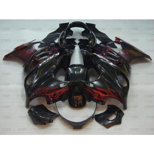 GSX600F 1998 - 2006 Katana Body Kits GSX600F 00 01 Fairing Kits GSX 600F 00 01 Red Blue Flame Fairings