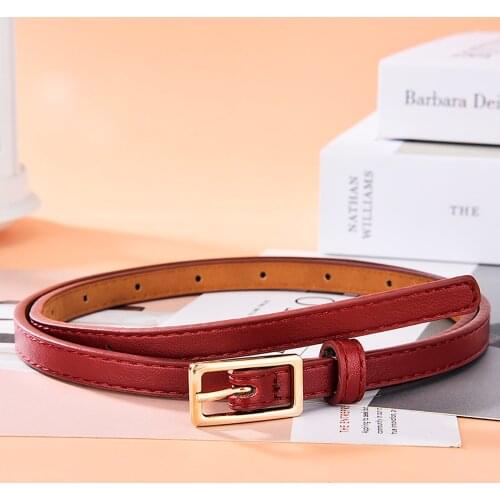 JIFANPAUL Dress Korean Style Trousers Fashion Skirt With Shiny Small Leather Belt Thin belt ladies decorative waist accessories