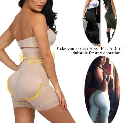 Plus Shapewear Fitness Waist Trainer Corset Butt Lifter Firm Control Plus Size Booty Lift Push Up Underwear Tummy Shaper Hooks