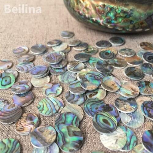 1lot(50pcs)Diameter12mm New Zealand abalone shell sheet for musical instrument accessories and DIY crafts decoration materials