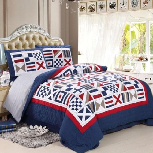 Patchwork Bedspreads on the Bed Quilt Sets 3PCS/4pcs Cotton Quilted Bed Covers Queen Size Coverlet Summer Blanket for Double