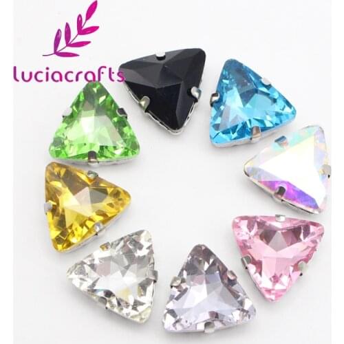Lucia Crafts 20mm Loose Sew-on Rhinestones Flatback Bags Shoes Sewing Accessories DIY Crafts 5/8 Pcs/Bag G0803