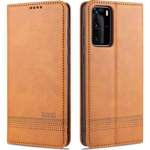 Magnetic Flip Wallet Leather Case For Huawei P40 Lite E Mobile Phone Case P40 Pro Cover Protective Case