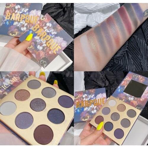Eyeshadow Palette 9 Color Glitter Shimmer Matte EyeShadow Pallete Pigmented Metallic Pearlescent Makeup Palette Cosmetic