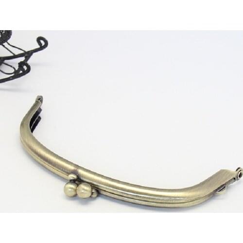 12.5cm gourd clasp Semicircle side Single ear glue no hole bronze purse frame DIY Kiss lock bag coin purse accessories 2pcs/lot