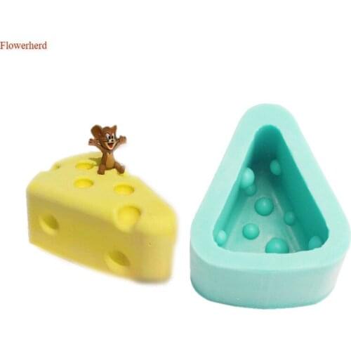 Triangular Cheese Shape Silicone Mold Fondant Cake Mold DIY Chocolate Candy Mold Handmade Soap Mold Cake Decoraing Tools
