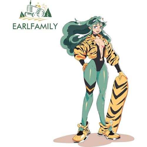 EARLFAMILY 13cm x 8.2cm for Urusei Yatsura Car Stickers and Decals Vinyl Car Wrap Fashion Occlusion Scratch Window Trunk Decor