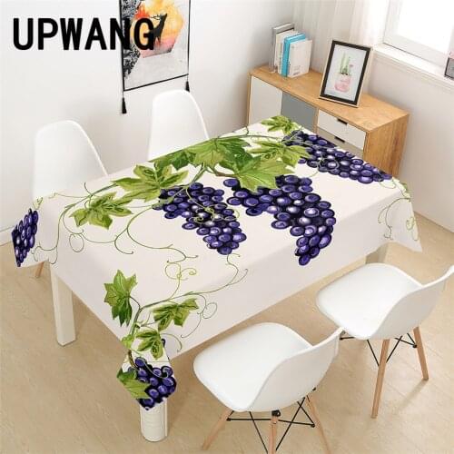 Grape Fruit Tablecloth 3D Printed Table Cover Rectangular Tablecloth Wedding Birthday Party Kitchen Home Decor