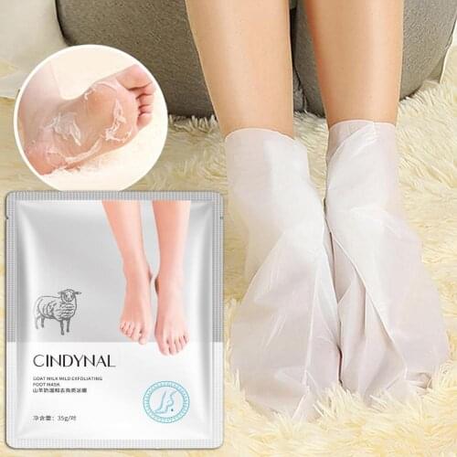 1pair Goat Milk Foot Mask Moisturizing Foot MaskMask Mask Set Socks Exfoliation Scrub Remove Dead Skin Heels Foot Peeling Mask