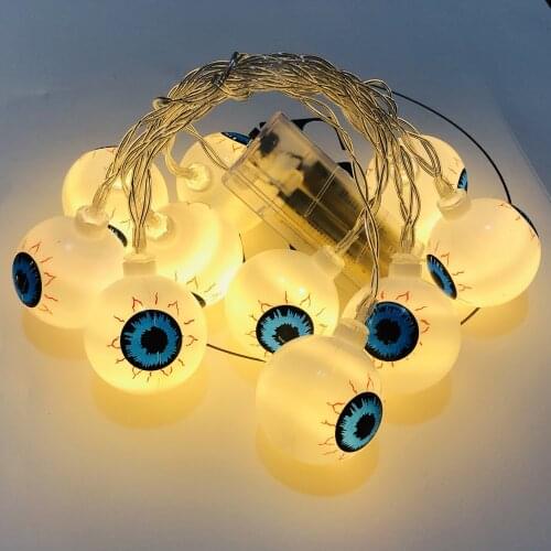10 Leds Ghost Eyeball String Lights Halloween Day Night Lamp Lights Party Home Decoration Fairy Lights