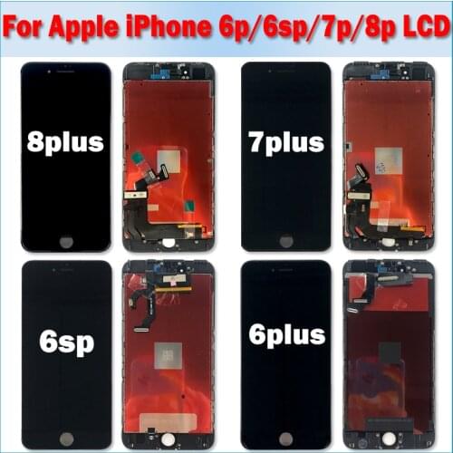 100% Test For iPhone 6Plus 6s plus 7plus 8 Plus LCD Screen Display Touch Digitizer Assembly Replacement For iPhone 6P 6SP 7P 8P