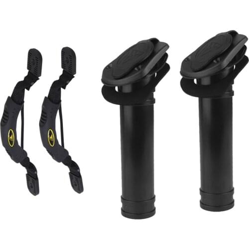 2 Pieces Boat Fishing Rod Holder + 2 Pieces Kayak Carry Handle with Bungee