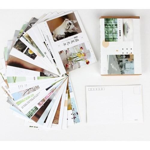 30 Pcs/Set Summer Scenery series Postcard/Greeting Card/Message Card/Birthday Letter Envelope Gift Card Two sizes