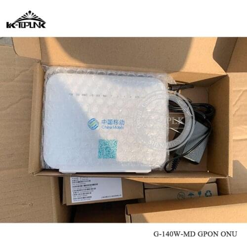 50pcs Brand New GPON ONU ONT For Alcatel G-140W-MD 1GE+ 3FE+ TEL+WIFI New Fiber Modem WIFI 2.4G English Firmware Single Boxes