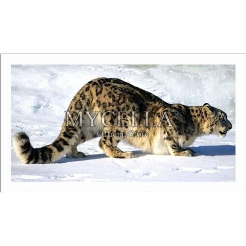 5D Diy Diamond Painting Leopard On Snow Diamond Embroidery Cross Stitch Mosaic Pattern Animal Rhinestone Needlework Home Decor