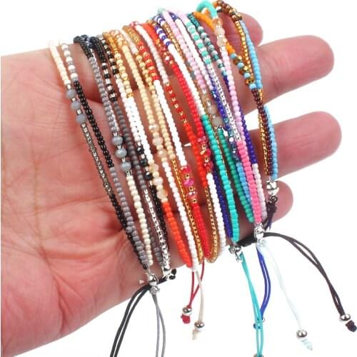 8 Styles Boho Color Tiramisu Beads Handmade Multi-layer Bracelets Female Beach Surfing Jewelry Lucky Bracelet Wrist Strap
