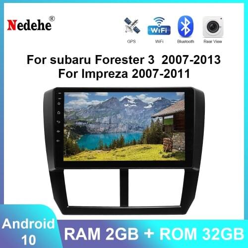9 inch IPS Autoradio Stereo Multimedia Player Android 10 For Subaru Forester 2007-2013/ Impreza GPS Navigation Head Unit Wifi