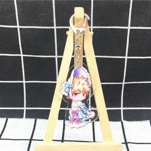 Anime My Hero Academia Midoriya Todoroki Bakugou Acrylic Figure keychain Keyring Decoration Collection Model Toy Cosplay