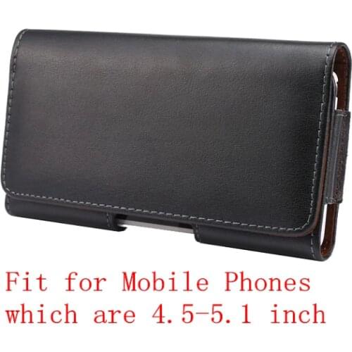 Genuine Leather Belt Clip Holster Case For 4.5-5.1" Mobile Phone Pouch Cover For Xiaomi Redmi 6A Case For iPhone 6 Phone Bag