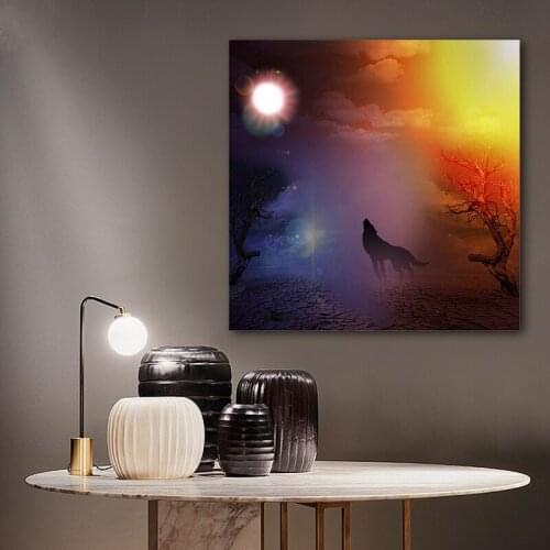 DIY digital painting moon lunar star landscape landscape painting decorative painting adult hand-painted decompression