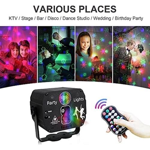 Mini Rgb Dj Led Disco Light Usb Laser Projector, Disco Lamp with Voice Control Sound Party Disco Lights for Home Wedding Gift